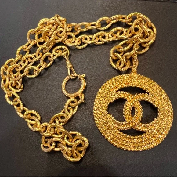 Chanel Gold Plated Chain Pendant Necklace - Picture 3 of 6